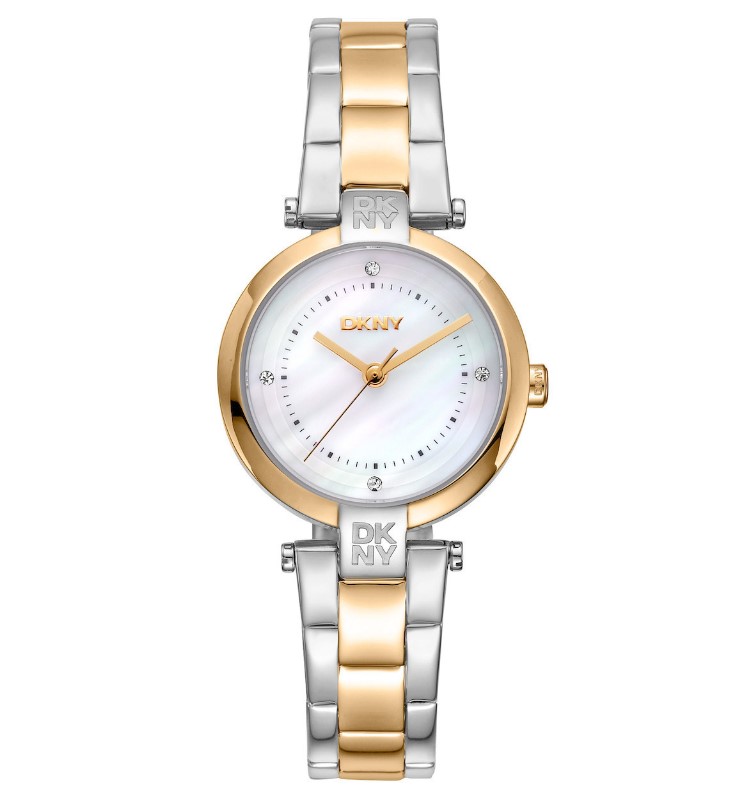 0075ΔΝΚΥ DKNY Γυναικείο Ρολόι 28mm Χρονογράφος Μπαταρίας με Ασημί Μεταλλικό Μπρασελέ - Image 1