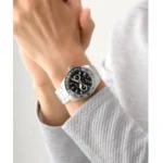 Guess Ανδρικό Ρολόι 44mm Χρονογράφος Μπαταρίας με Ασημί Μεταλλικό Μπρασελέ - Image 3