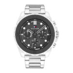 Tommy Hilfiger Morgan Ανδρικό Ρολόι Χρονογράφος Μπαταρίας με Ασημί Μεταλλικό Μπρασελέ