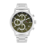 Tommy Hilfiger Rocky Ανδρικό Ρολόι Χρονογράφος Μπαταρίας με Ασημί Μεταλλικό Μπρασελέ