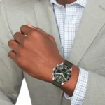 Tommy Hilfiger Ανδρικό Ρολόι Χρονογράφος Μπαταρίας με Πράσινο Δερμάτινο Λουράκι - Image 2