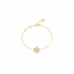 Guess Γυναικείο Βραχιόλι με σχέδιο Λουλούδι από Ατσάλι Επιχρυσωμένο με Ζιργκόν