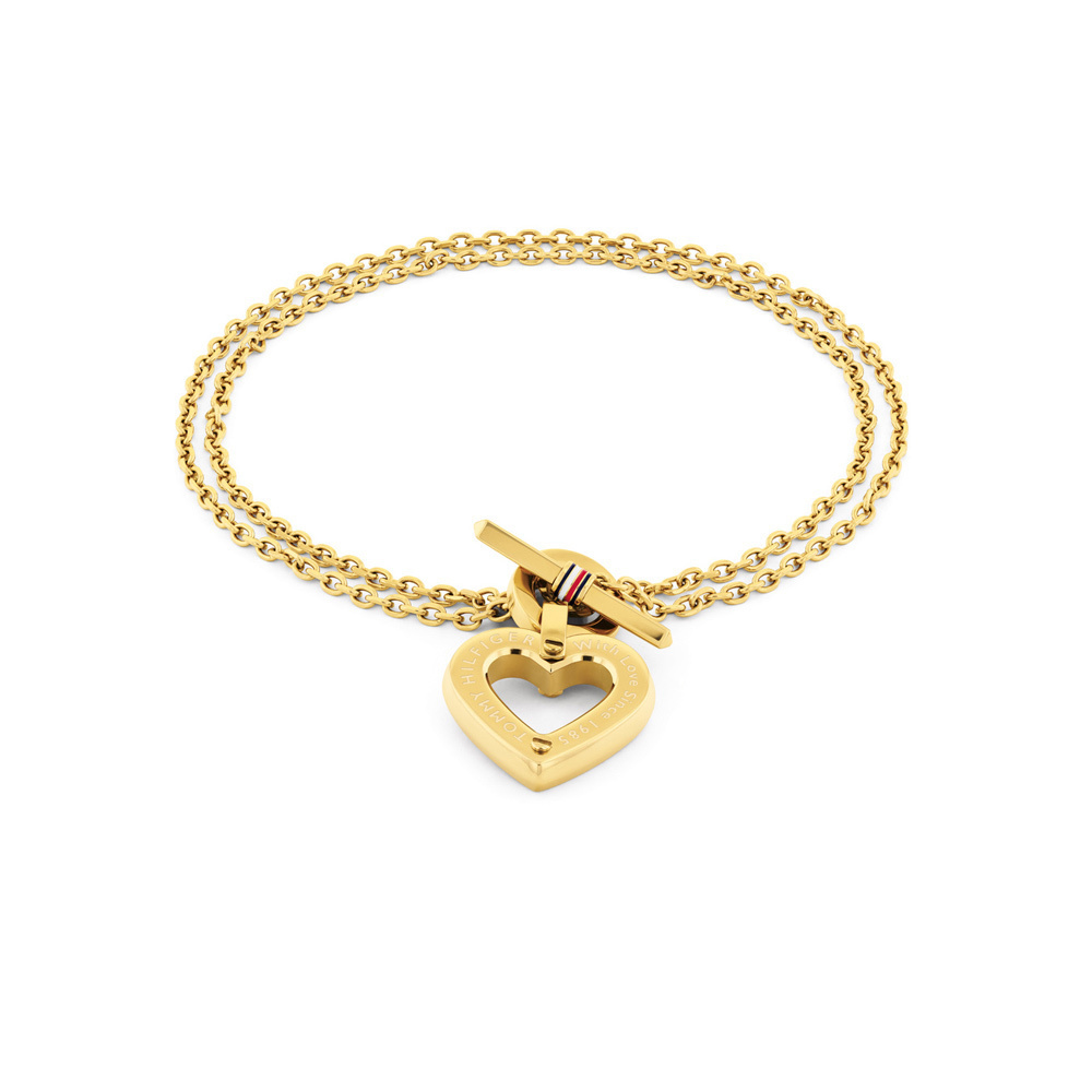 Tommy Hilfiger Γυναικείο Βραχιόλι με σχέδιο Καρδιά από Ατσάλι Επιχρυσωμένο - Image 1