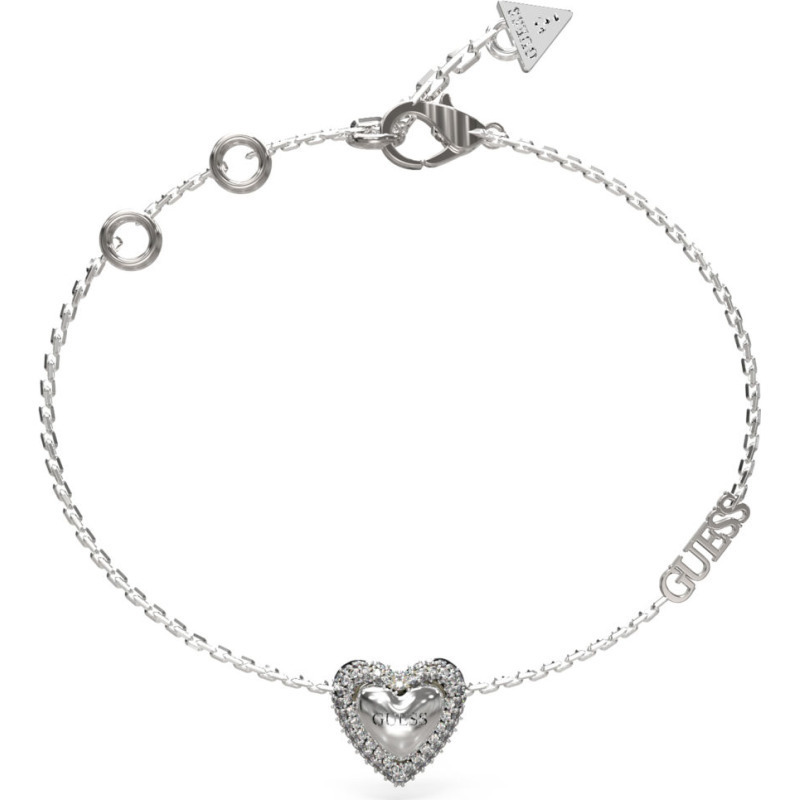 Guess Γυναικείο Βραχιόλι με σχέδιο Καρδιά από Ατσάλι με Ζιργκόν - Image 1