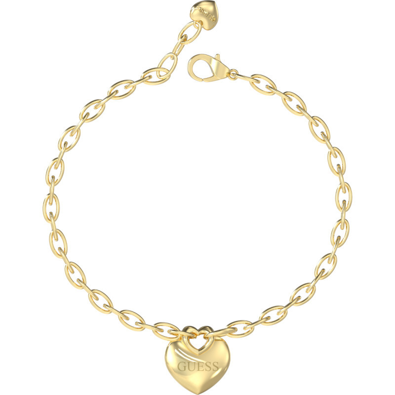 Guess Γυναικείο Βραχιόλι με σχέδιο Καρδιά από Ατσάλι Επιχρυσωμένο - Image 1