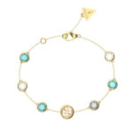 Guess Γυναικείο Βραχιόλι από Ατσάλι Επιχρυσωμένο με Ζιργκόν