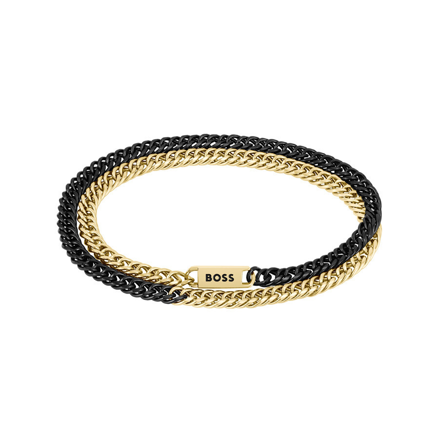 Boss Βραχιόλι Αλυσίδα από Ατσάλι Επιχρυσωμένο - Image 1