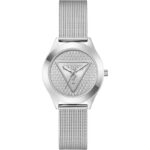 Guess Γυναικείο Ρολόι 30mm Χρονογράφος Μπαταρίας με Ασημί Μεταλλικό Μπρασελέ