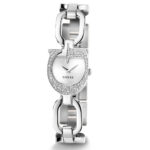 Guess Γυναικείο Ρολόι 22mm Χρονογράφος Μπαταρίας με Ασημί Μεταλλικό Μπρασελέ - Image 3