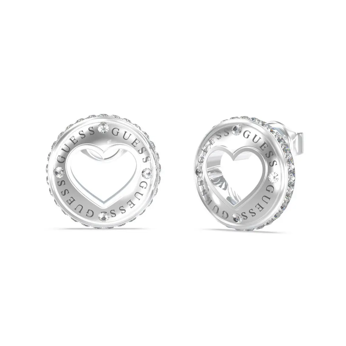 JUBE03341JWRHT-U.jpg Guess Σκουλαρίκια Καρφωτά από Ατσάλι με Πέτρες - Image 1