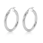 Guess Hoops I Did It Again Σκουλαρίκια Κρίκοι από Ατσάλι με Πέτρες