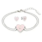 Lacoste Γυναικείο Σετ Βραχιόλια από Ατσάλι Επιχρυσωμένα με Πέρλες