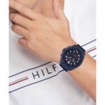 Tommy Hilfiger Morgan Ανδρικό Ρολόι Χρονογράφος Μπαταρίας με Μπλε Μεταλλικό Μπρασελέ - Image 3