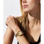 Michael Kors Γυναικείο Ρολόι Χρονογράφος Μπαταρίας με Χρυσό Μεταλλικό Μπρασελέ - Image 3