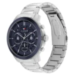 Tommy Hilfiger Henry Ανδρικό Ρολόι 50mm Χρονογράφος Μπαταρίας με Ασημί Μεταλλικό Μπρασελέ - Image 2