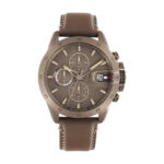 Tommy Hilfiger Ανδρικό Ρολόι Χρονογράφος Μπαταρίας με Καφέ Μεταλλικό Μπρασελέ