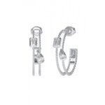 Guess Σκουλαρίκια Κρίκοι από Ατσάλι με Πέτρες