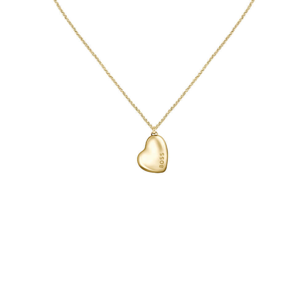 Boss Κολιέ με σχέδιο Καρδιά από Επιχρυσωμένο Ατσάλι - Image 1
