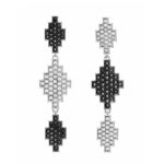Karl Lagerfeld Σκουλαρίκια Κρεμαστά με Πέτρες Μαύρα