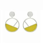 Karl Lagerfeld Color Block Σκουλαρίκια Κρεμαστά από Ασήμι με Πέτρες