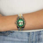 DKNY Chambers Γυναικείο Ρολόι 34mm Χρονογράφος Μπαταρίας με Ασημί Μεταλλικό Μπρασελέ