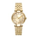 DKNY Essential Glitz Γυναικείο Ρολόι 30mm Χρονογράφος Μπαταρίας με Χρυσό Μεταλλικό Μπρασελέ