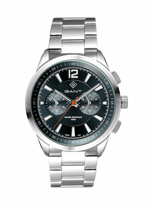 Gant Walworth Ανδρικό Ρολόι 44mm Χρονογράφος Μπαταρίας με Ασημί Μεταλλικό Μπρασελέ KOD G144005 - Image 1