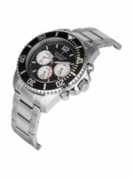 Thorton Ανδρικό Ρολόι 44mm Χρονογράφος Μπαταρίας με Ασημί Μεταλλικό Μπρασελέ