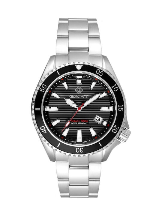 Gant Waterville Ανδρικό Ρολόι 45mm Μπαταρίας με Ασημί Μεταλλικό Μπρασελέ KODG174001 - Image 1