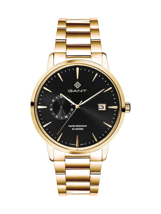 Gant East Hill Ανδρικό Ρολόι 43mm Μπαταρίας με Χρυσό Μεταλλικό Μπρασελέ KOD G165021 - Image 1