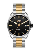 Diesel Ανδρικό Ρολόι 44mm Χρονογράφος Μπαταρίας με Ασημί Μεταλλικό Μπρασελέ KOD DZ2196