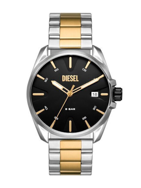 Diesel Ανδρικό Ρολόι 44mm Χρονογράφος Μπαταρίας με Ασημί Μεταλλικό Μπρασελέ KOD DZ2196 - Image 1