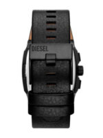 Diesel Ανδρικό Ρολόι 40mm Χρονογράφος Μπαταρίας με Μαύρο Δερμάτινο Λουράκι DZ4645 - Image 3