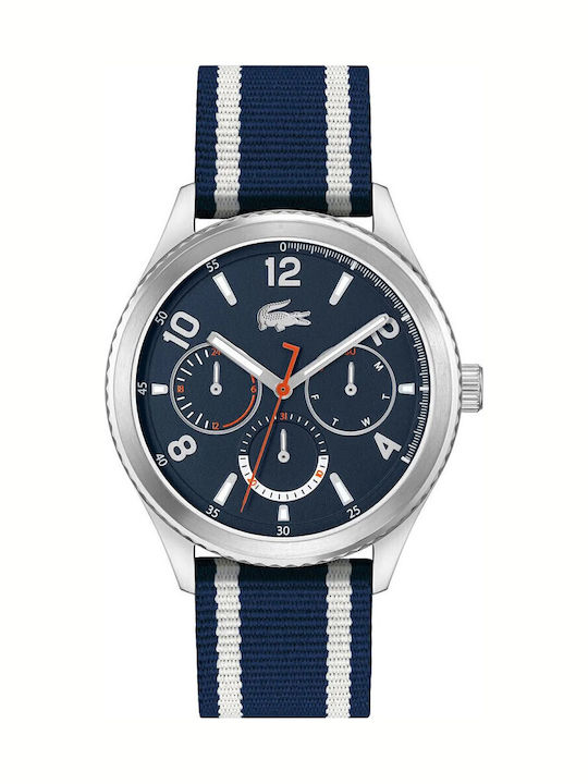 Lacoste Deuce Ανδρικό Ρολόι 44mm Μπαταρίας με Μπλε Υφασμάτινο Λουράκι kod 22011290 - Image 1