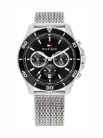 Tommy Hilfiger Jordan Ανδρικό Ρολόι 43mm Χρονογράφος Μπαταρίας με Ασημί Μεταλλικό Μπρασελέ KOD 1792092