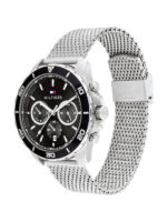 Tommy Hilfiger Jordan Ανδρικό Ρολόι 43mm Χρονογράφος Μπαταρίας με Ασημί Μεταλλικό Μπρασελέ KOD 1792092 - Image 4