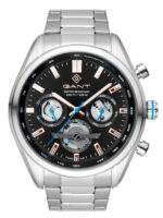 Gant Ridgefield III Ανδρικό Ρολόι 38.6mm Χρονογράφος Μπαταρίας με Ασημί Μεταλλικό Μπρασελέ - Image 2