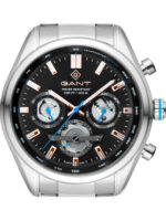 Gant Ridgefield III Ανδρικό Ρολόι 38.6mm Χρονογράφος Μπαταρίας με Ασημί Μεταλλικό Μπρασελέ