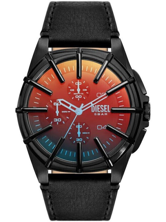 Diesel Ανδρικό Ρολόι 44mm Χρονογράφος Μπαταρίας με Μαύρο Μεταλλικό Μπρασελέ DZ4658 - Image 1