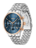 Boss Ανδρικό Ρολόι 42mm Χρονογράφος Μπαταρίας με Ασημί Μεταλλικό Μπρασελέ kod 1514158 - Image 4