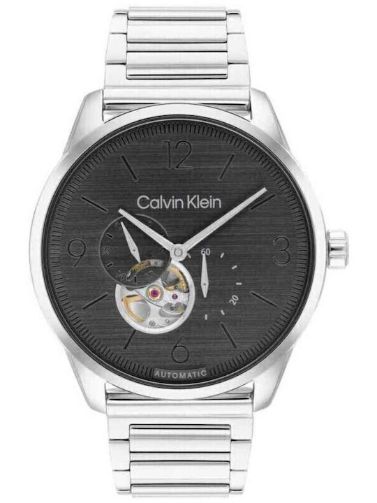 Calvin Klein Esteem Ανδρικό Ρολόι 44mm Αυτόματο με Ασημί Μεταλλικό Μπρασελέ kod 25200387 - Image 1