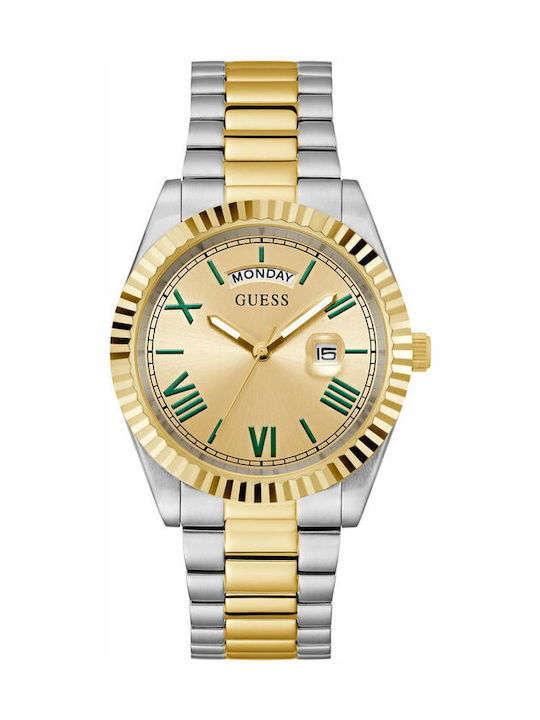 Guess Connoisseur Ανδρικό Ρολόι Μπαταρίας με Χρυσό Μεταλλικό Μπρασελέ KODGW0265G14 - Image 1