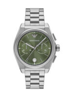 Emporio Armani Federico Ανδρικό Ρολόι Χρονογράφος Μπαταρίας με Ασημί Μεταλλικό Μπρασελέ - Image 2