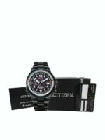 Citizen Promaster Ανδρικό Ρολόι 43mm Χρονογράφος Eco - Drive με Μαύρο Μεταλλικό Μπρασελέ - Image 4