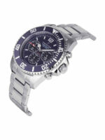 Thorton Ανδρικό Ρολόι 44mm Χρονογράφος Μπαταρίας με Ασημί Μεταλλικό Μπρασελέ