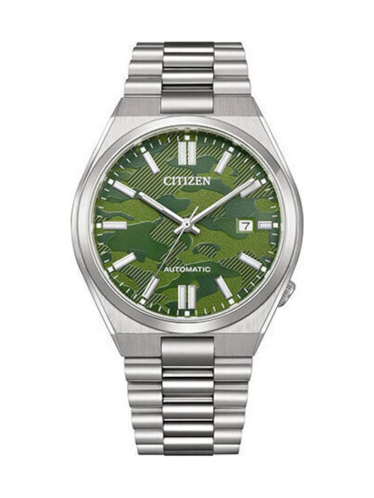 Citizen Tsuyosa Ανδρικό Ρολόι 40mm Χρονογράφος Αυτόματο με Ασημί Μεταλλικό Μπρασελέ - Image 7