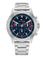 Tommy Hilfiger Bryan Ανδρικό Ρολόι 46mm Χρονογράφος Μπαταρίας με Ασημί Μεταλλικό Μπρασελέ - Image 4