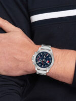 Tommy Hilfiger Bryan Ανδρικό Ρολόι 46mm Χρονογράφος Μπαταρίας με Ασημί Μεταλλικό Μπρασελέ - Image 2