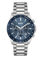 Boss Strike Ανδρικό Ρολόι Χρονογράφος Μπαταρίας με Ασημί Μεταλλικό Μπρασελέ kod 1514240 - Image 2