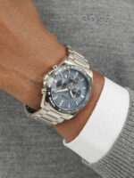 Boss Strike Ανδρικό Ρολόι Χρονογράφος Μπαταρίας με Ασημί Μεταλλικό Μπρασελέ kod 1514240